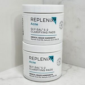 2x Replenix Acne Gly-Sal 5-2 Clarifying Pads - 120 Pads - Sealed - Exp 8/27